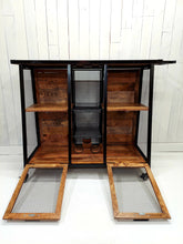 Load image into Gallery viewer, Golfbag Storage Mini Bar/Cart frontal view doors open no props