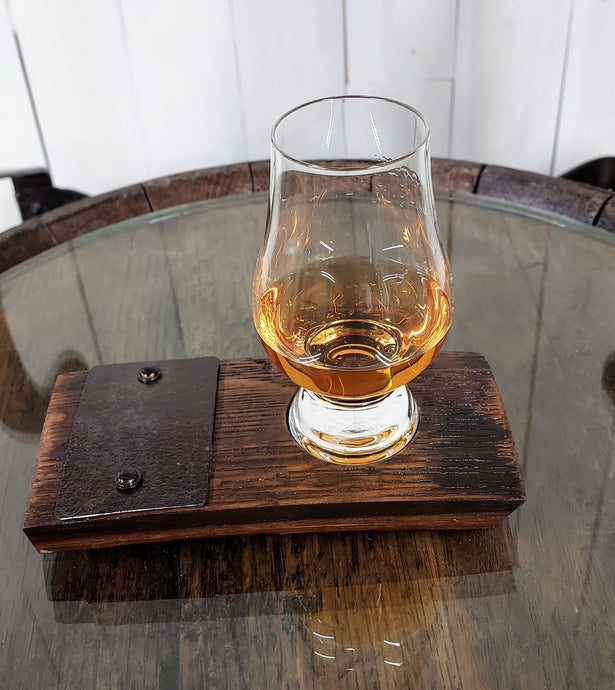 Glencairn Whiskey Glass Coaster with prop