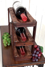 Load image into Gallery viewer, Vintage 3-Tier Wine Rack