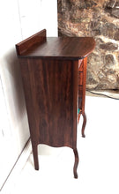 Load image into Gallery viewer, Larkin open-faced music cabinet from left side view.