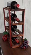 Load image into Gallery viewer, Rustic 4-Tier Wine Rack