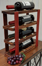 Load image into Gallery viewer, Rustic 4-Tier Wine Rack