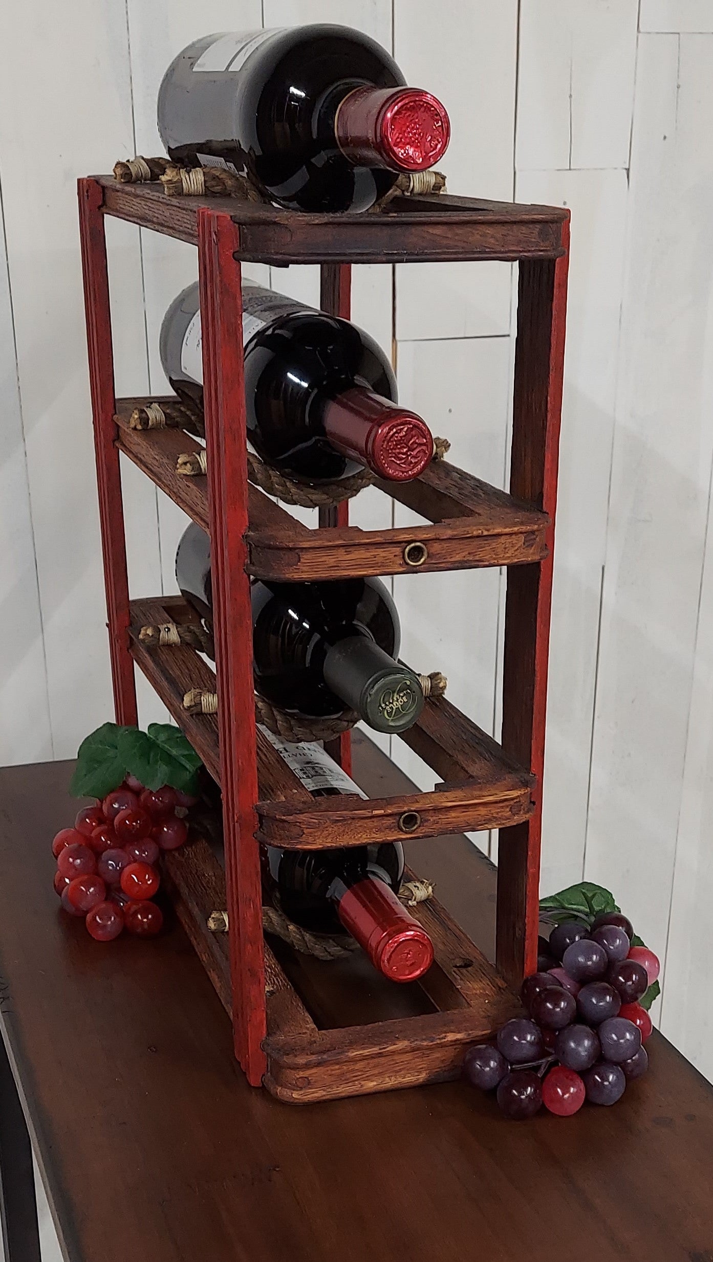 Rustic 4-Tier Wine Rack